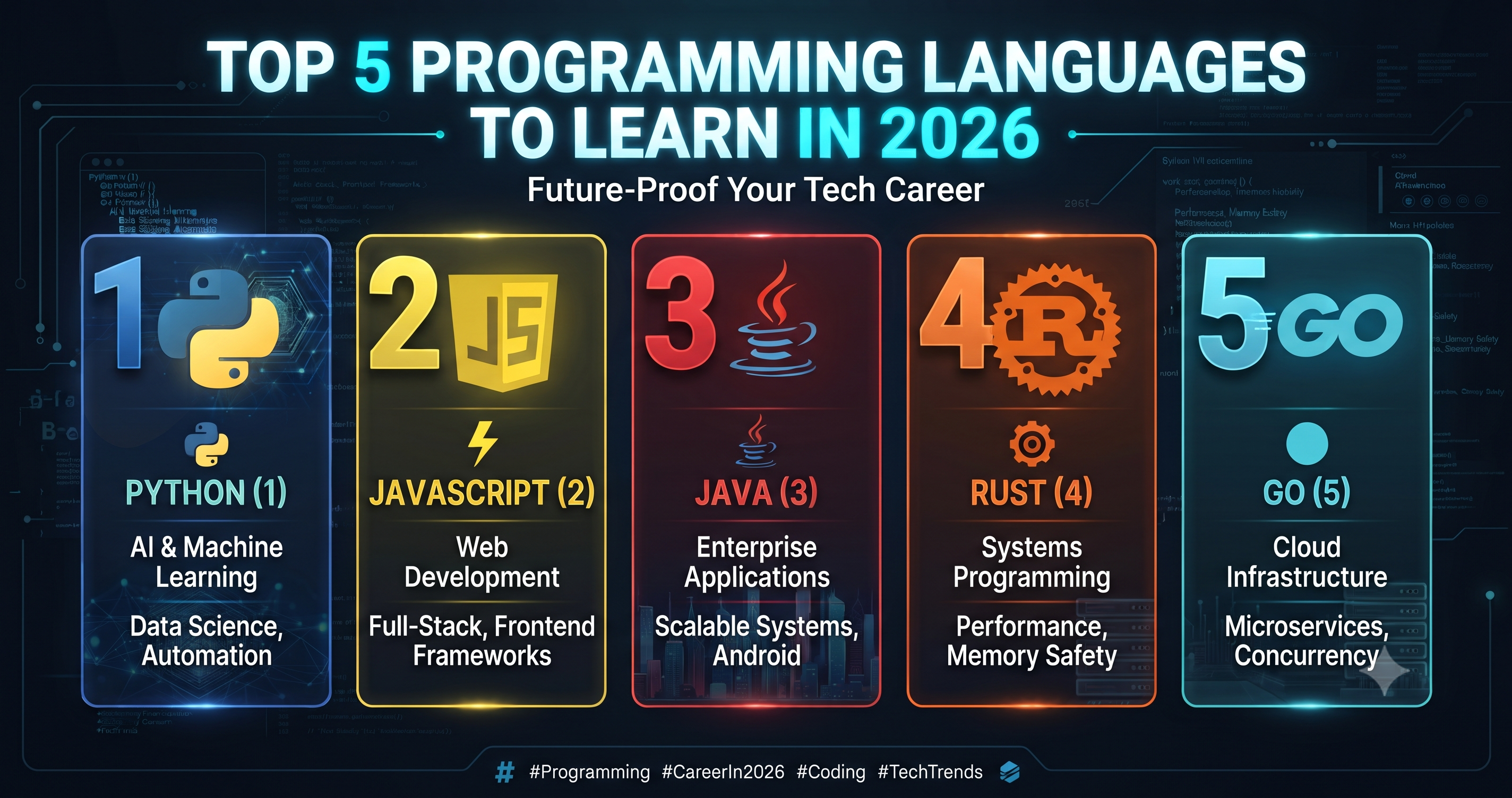 Top 5 Programming Languages to Learn in 2026